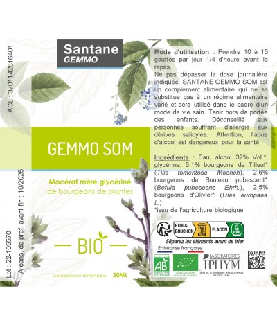 GEMMO SOM - Macérat Glycériné - SANTANE® - PHYTOTHERAPIE - PLANTES - GEMMOTHERAPIE