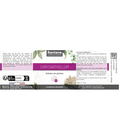 CHRYSANTHELLUM Gélules - SANTANE® - COMPLEMENT ALIMENTAIRE - PHYTOTHERAPIE - PLANTES