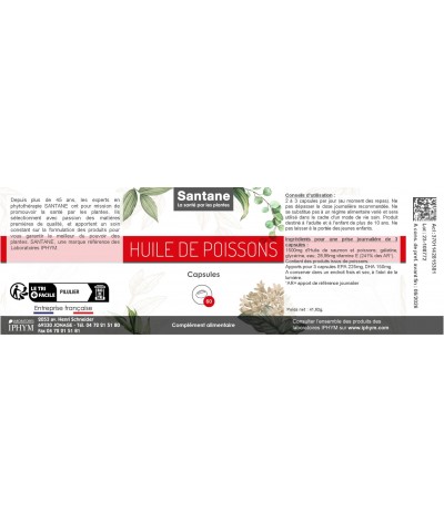 Huile de Poissons - Capsules - SANTANE® - PHYTOTHERAPIE - PLANTES