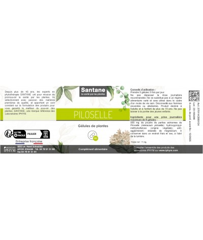 PILOSELLE Gélules - SANTANE® - COMPLEMENT ALIMENTAIRE - PHYTOTHERAPIE - PLANTES