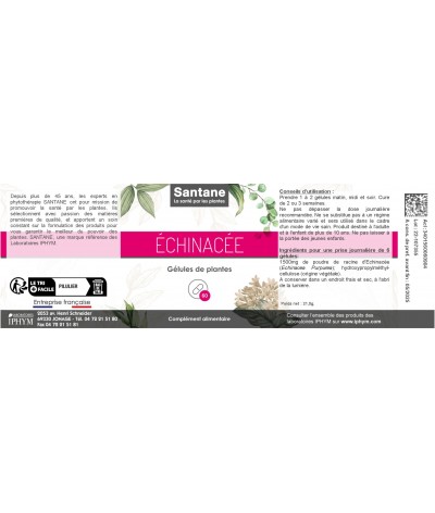 ÉCHINACÉE Gélules - SANTANE® - COMPLEMENT ALIMENTAIRE - PHYTOTHERAPIE - PLANTES