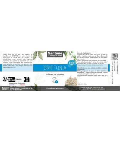 GRIFFONIA Gélules - SANTANE® - COMPLEMENT ALIMENTAIRE - PHYTOTHERAPIE