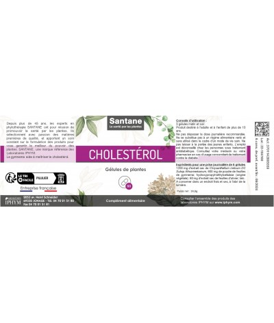 CHOLESTÉROL Gélules - SANTANE® - CHRYSANTHELLUM - PLANTES - COMPLEMENT ALIMENTAIRE - PHYTOTHERAPIE