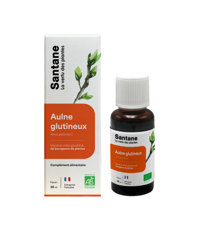 AULNE GLUTINEUX Macérat glycériné - SANTANE® - COMPLEMENT ALIMENTAIRE - PHYTOTHERAPIE - PLANTES