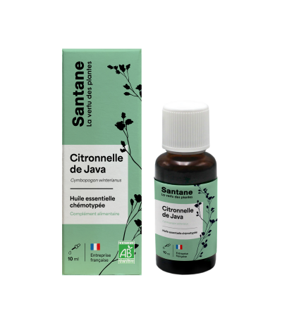 CITRONNELLE DE JAVA Huile essentielle - SANTANE® - PHYTOTHERAPIE - AROMATHERAPIE - PLANTES - SANTE NATURELLLE