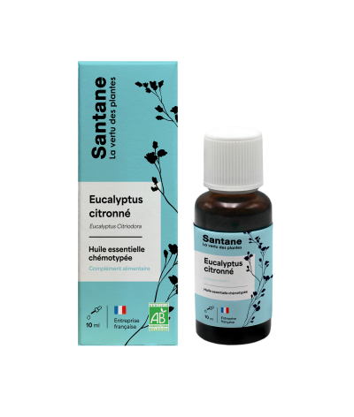 EUCALYPTUS CITRONNE Huile essentielle - SANTANE® - PHYTOTHERAPIE - AROMATHERAPIE - PLANTES - SANTE NATURELLLE