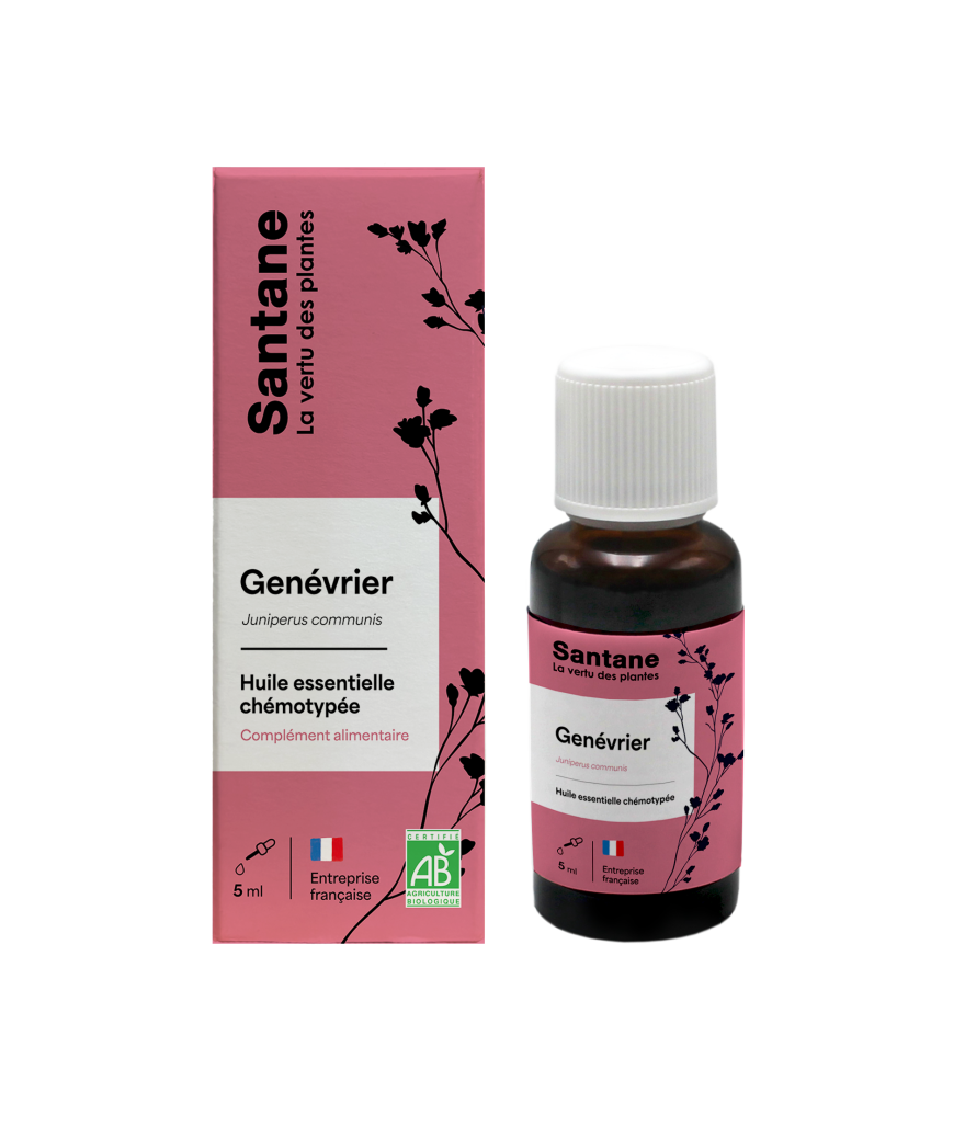 GENEVRIER Huile essentielle - SANTANE® - PHYTOTHERAPIE - AROMATHERAPIE - PLANTES - SANTE NATURELLE