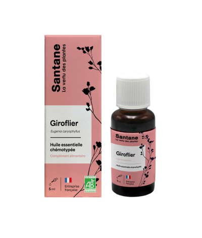 GIROFLIER Huile essentielle - SANTANE® - PHYTOTHERAPIE - AROMATHERAPIE - PLANTES - SANTE NATURELLLE
