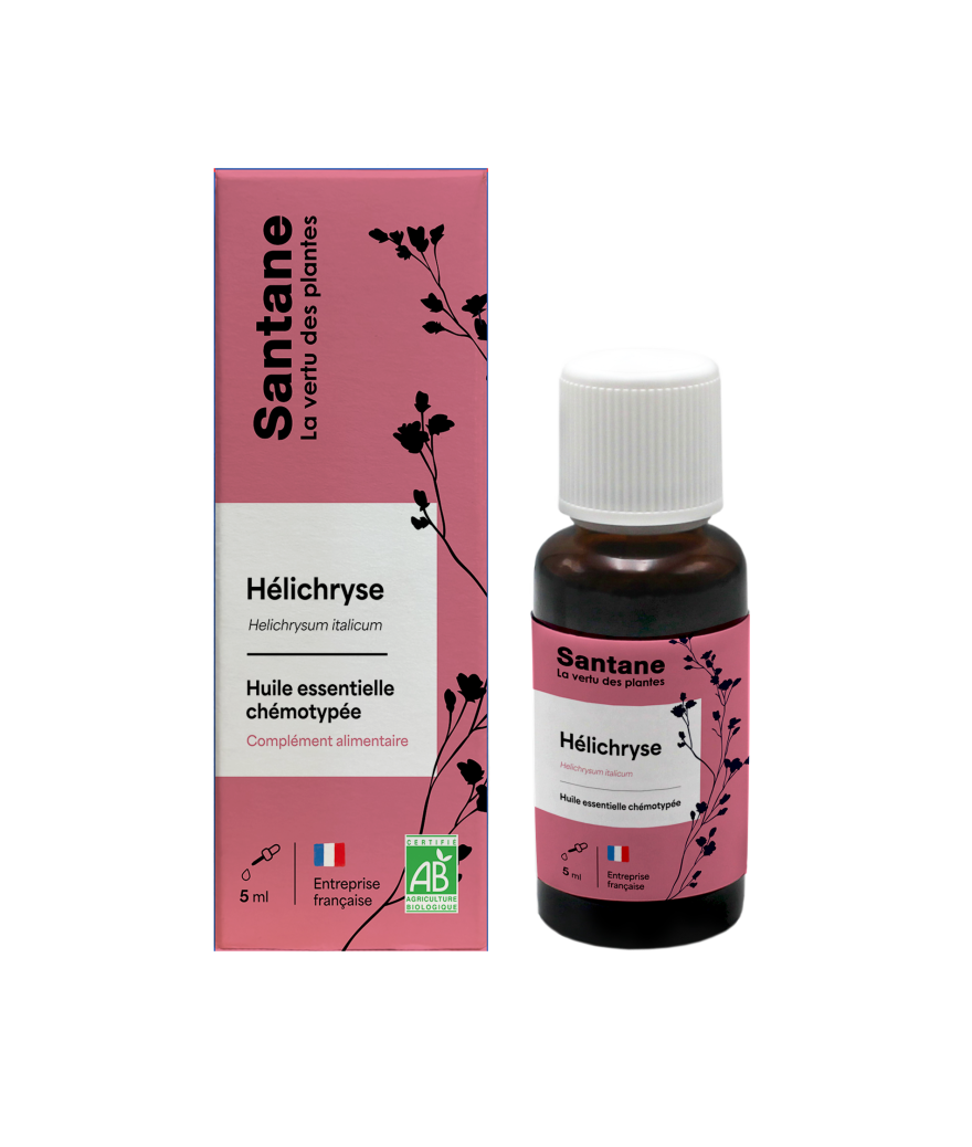 HELICHRYSE Huile essentielle - SANTANE® - PHYTOTHERAPIE - AROMATHERAPIE - PLANTES - SANTE NATURELLLE