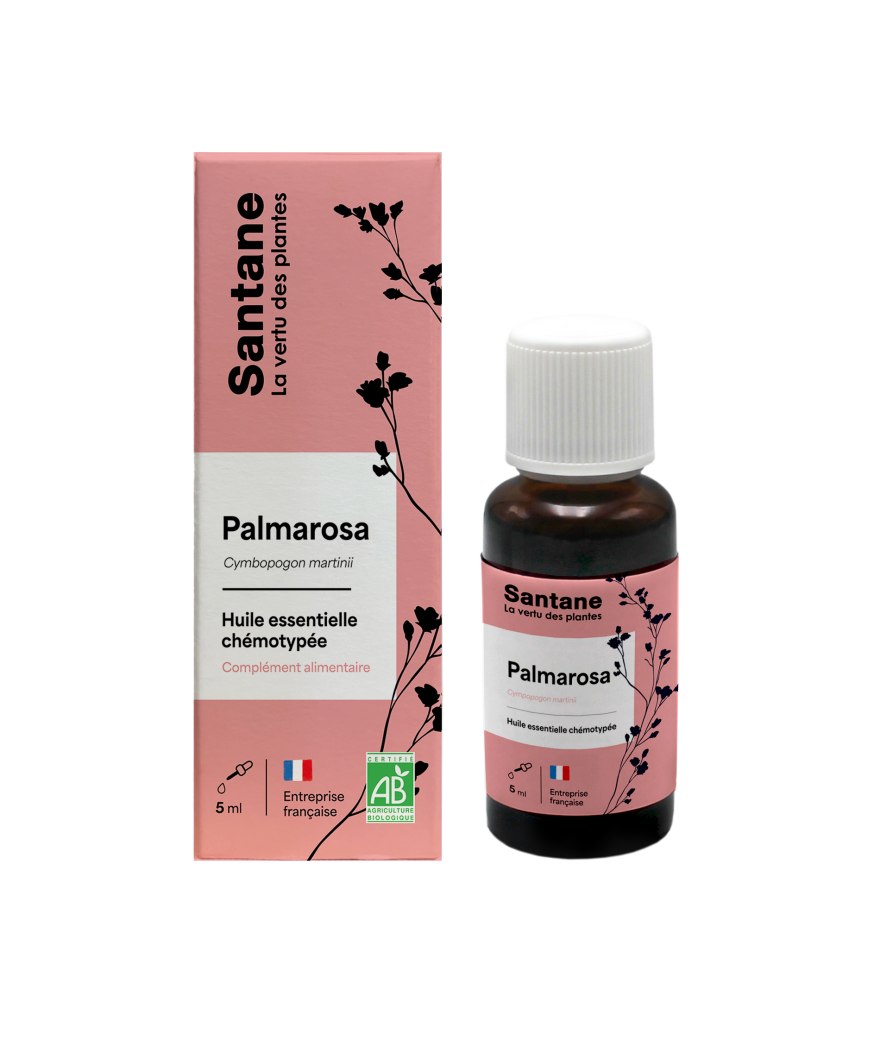 PALMAROSA Huile essentielle - SANTANE® - PHYTOTHERAPIE - AROMATHERAPIE - PLANTES - SANTE NATURELLE