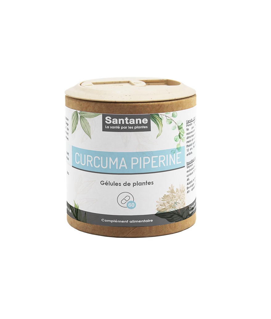 CURCUMA PIPERINE Gélules - SANTANE® - COMPLEMENT ALIMENTAIRE - PHYTOTHERAPIE - PLANTES