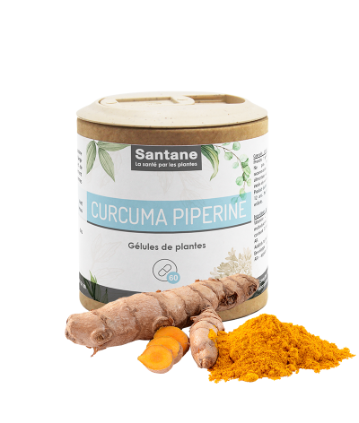 CURCUMA PIPERINE Gélules - SANTANE® - COMPLEMENT ALIMENTAIRE - PHYTOTHERAPIE - PLANTES