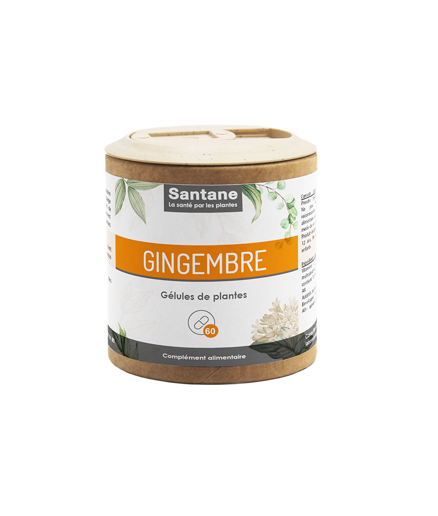 Gingembre - Gélules de plantes - Tonus & vitalité - Santane