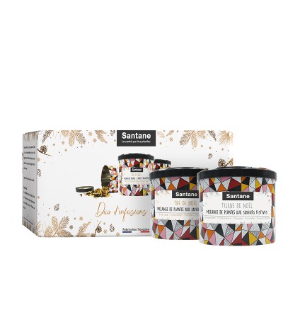 Coffret Duo d'Infusions bien-être Tisane & Thé de Noël - Santane®