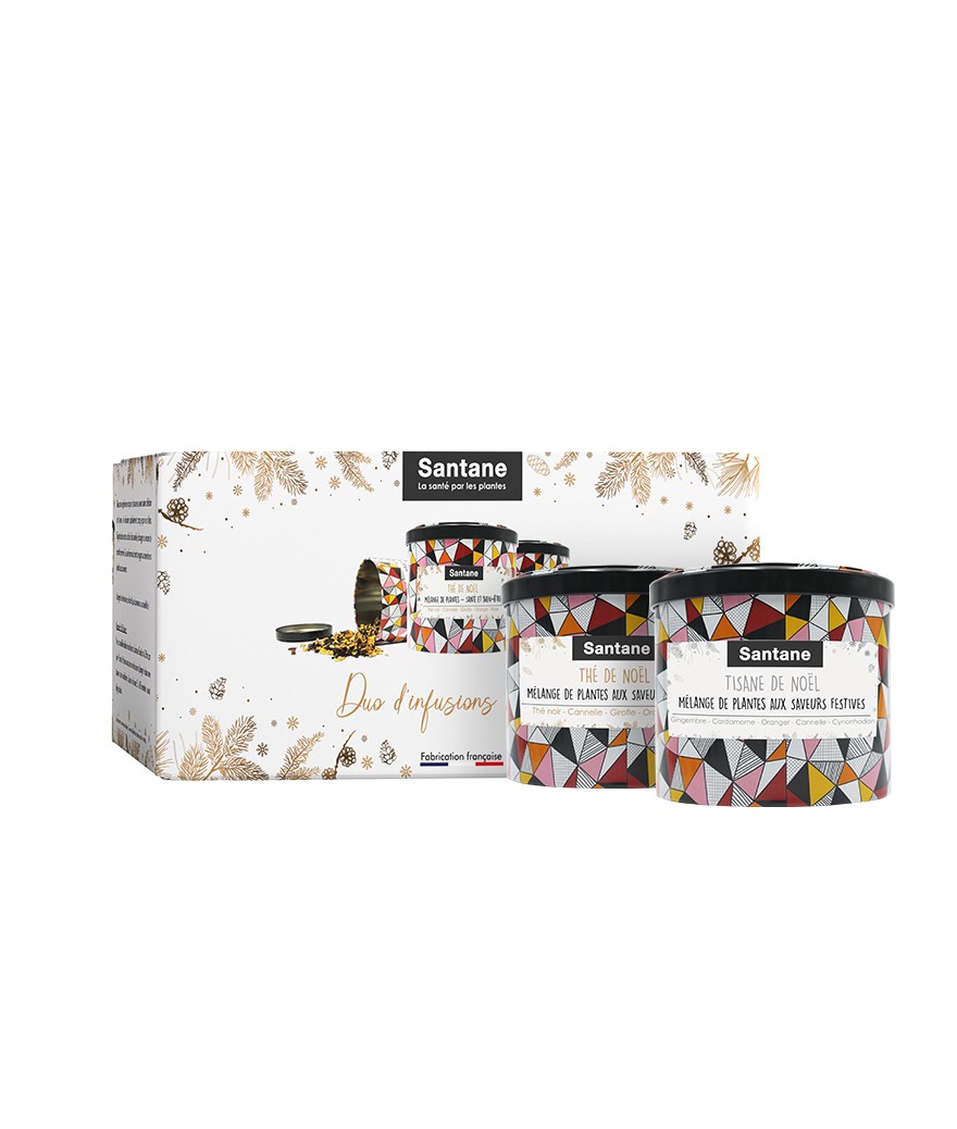 Coffret Duo d'Infusions bien-être Tisane & Thé de Noël - Santane®