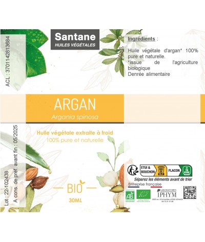 ARGAN - Huile Végétale - SANTANE - PHYTOTHERAPIE - PLANTES